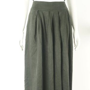 Aritzia Wilfred Black Linen Long Skirt